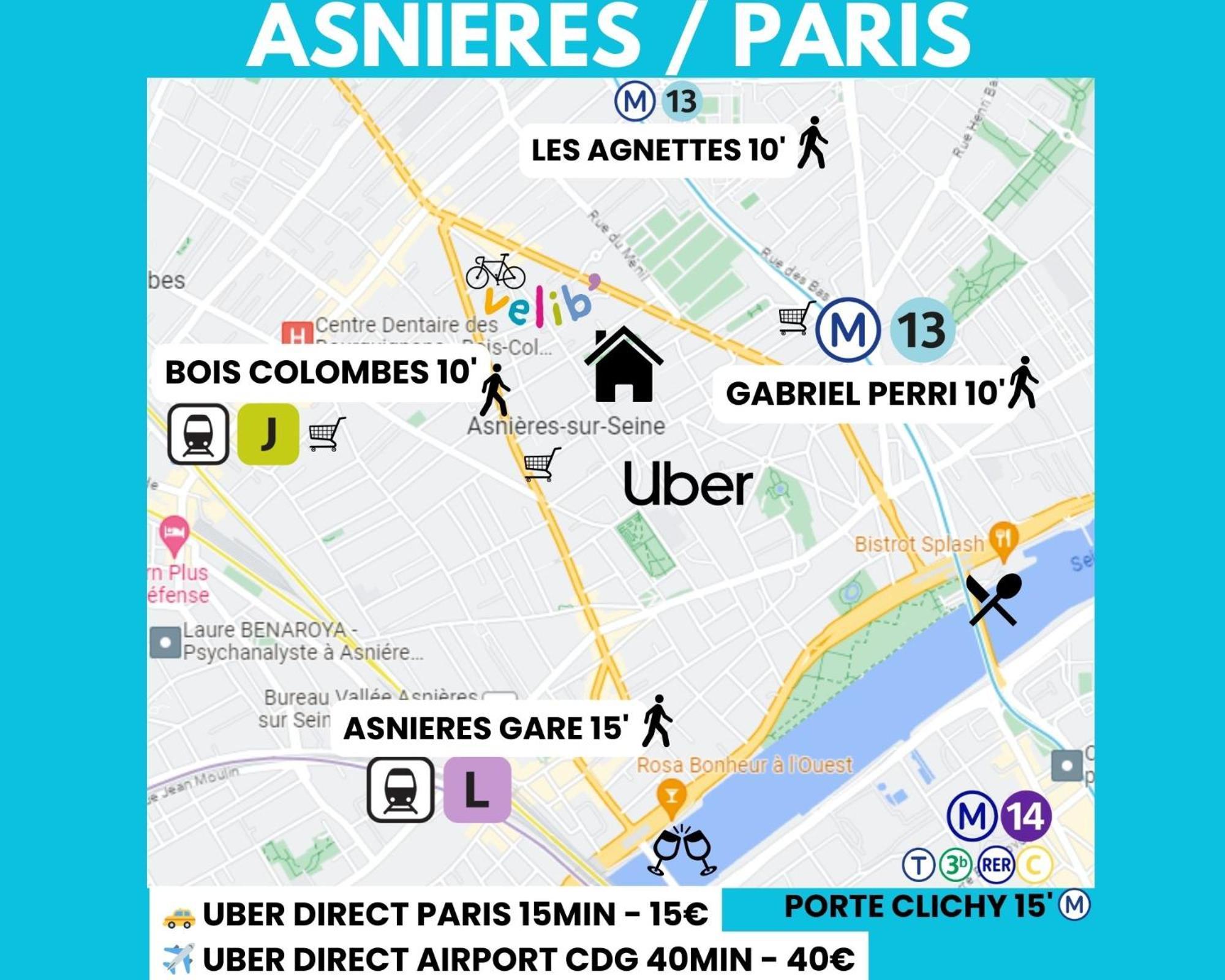 Appartement Le Vuitton Asnieres - 2 Pieces A 15 Min De Paris Extérieur photo